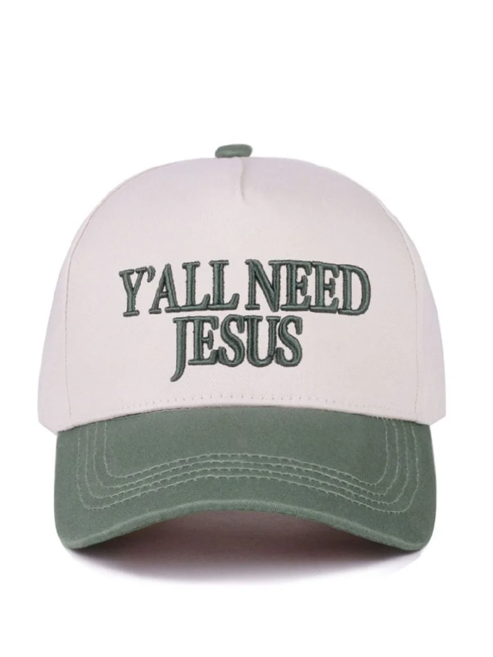 New! Y'ALL NEED JESUS Dark Forest Baseball Cap Hat